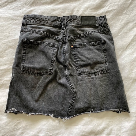 Black denim mini skirt - Picture 2 of 2